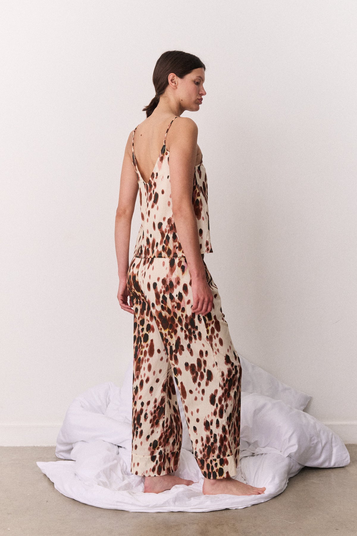Cami & Wide Leg Leopard Brown