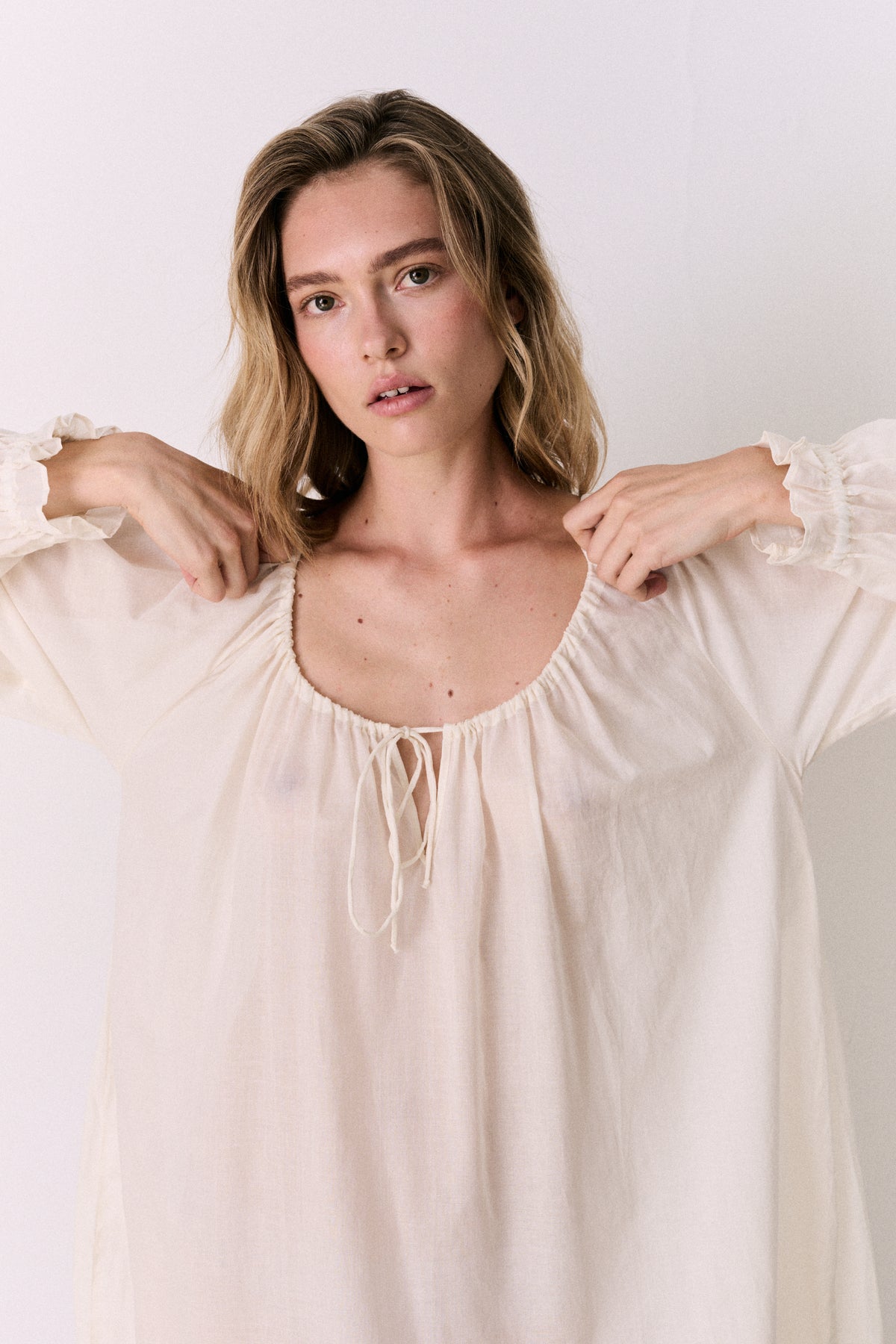 Light & Easy Long Sleeve Nightie Cream