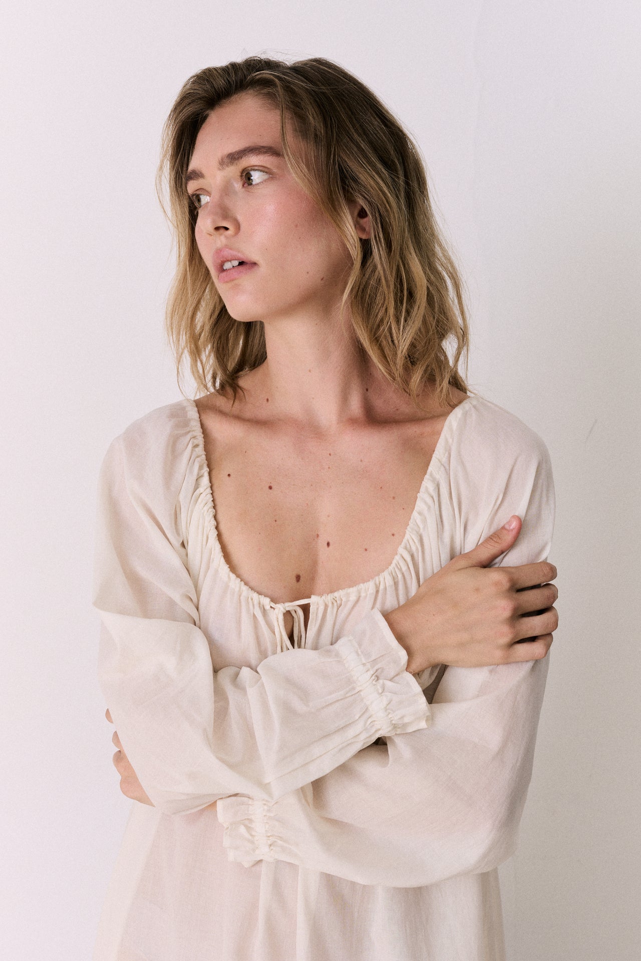 Light & Easy Long Sleeve Nightie Cream