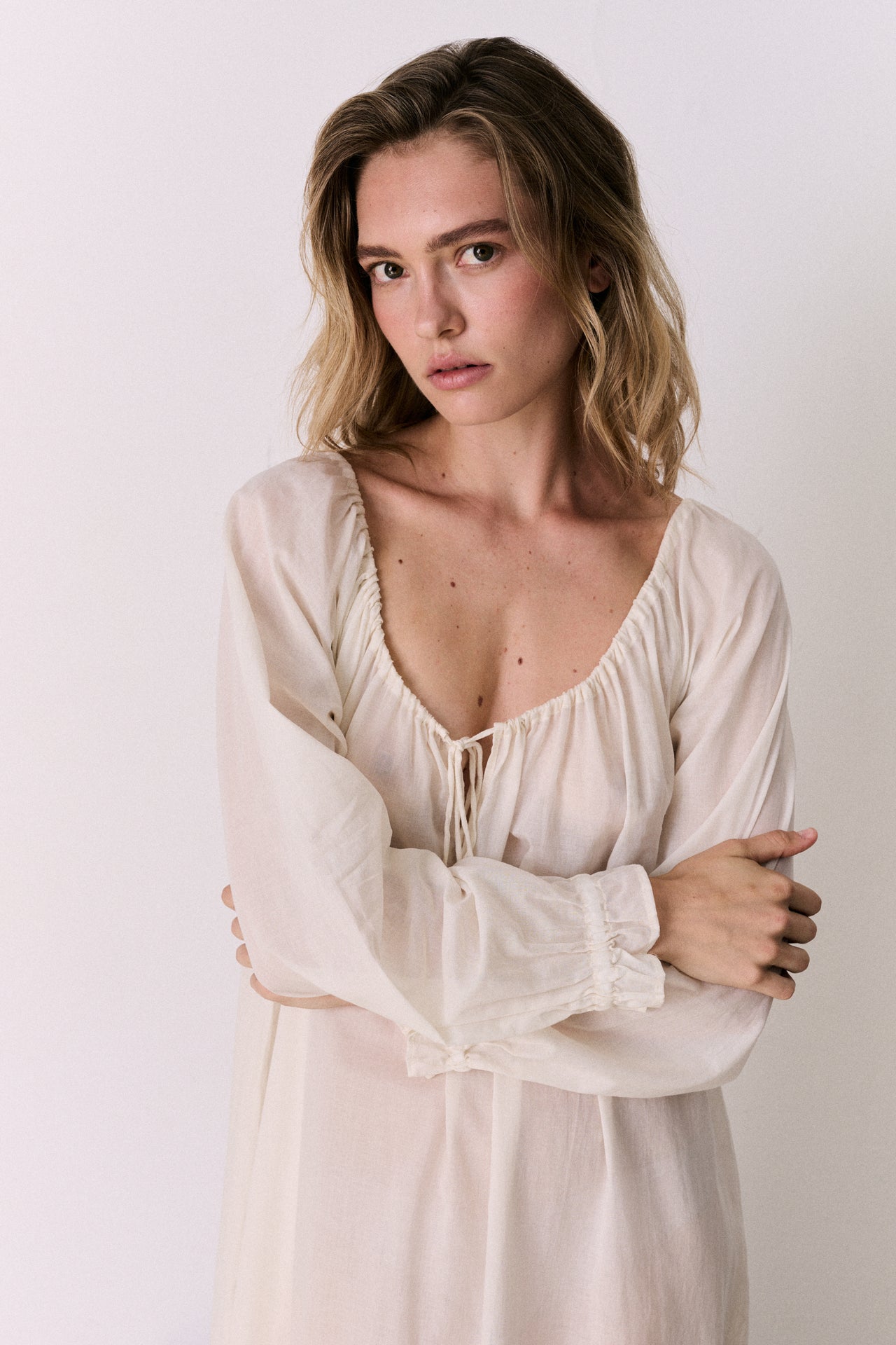 Light & Easy Long Sleeve Nightie Cream
