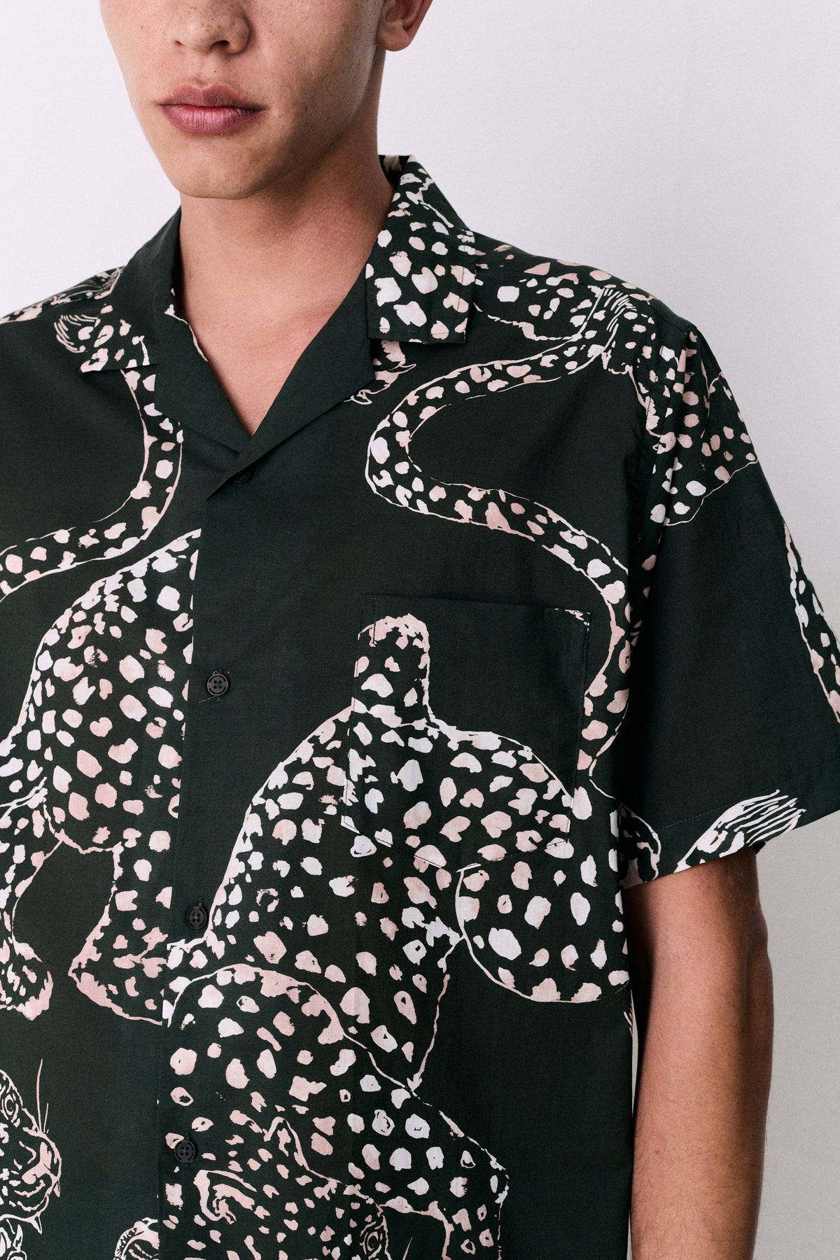Men’s Cuban Long Pyjama Set The Jag Print Green