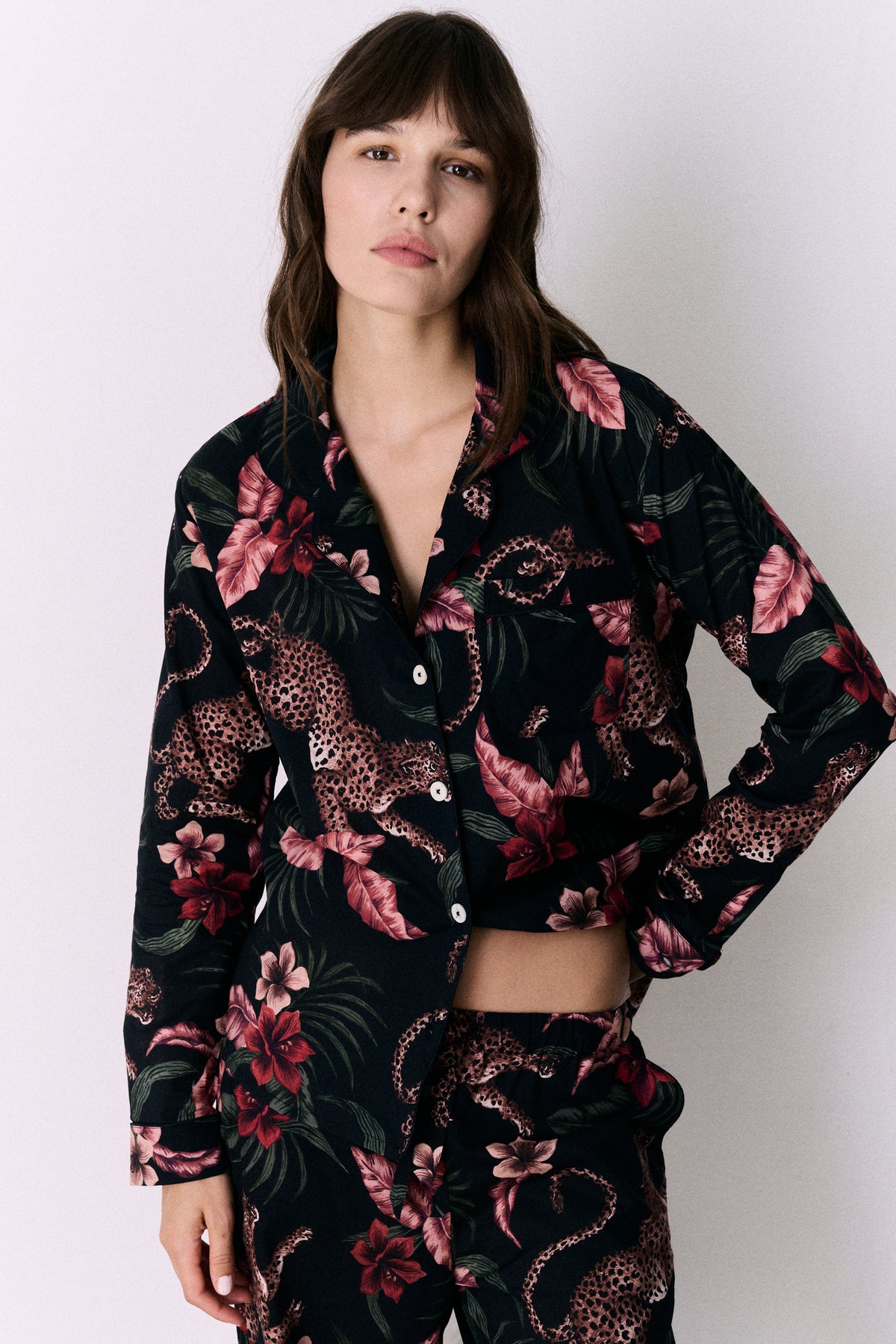 Long Pyjama Set Soleia Leopard Print Multi