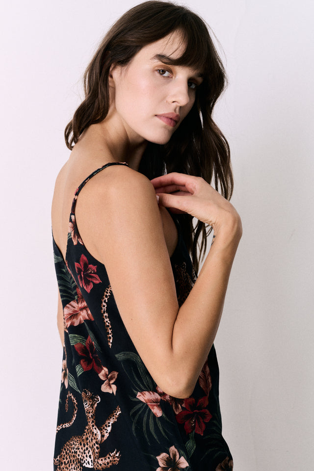 Cami Top Soleia Leopard Print Multi