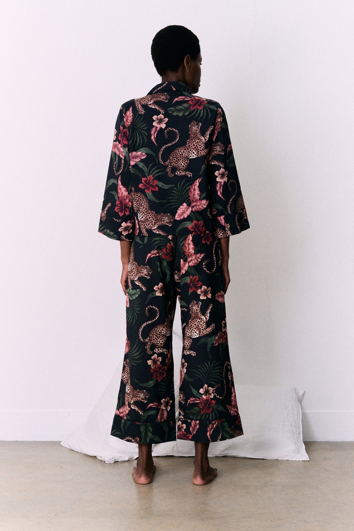 Boxy Shirt and Wide Leg Trouser Set Soleia Leopard Print Multi