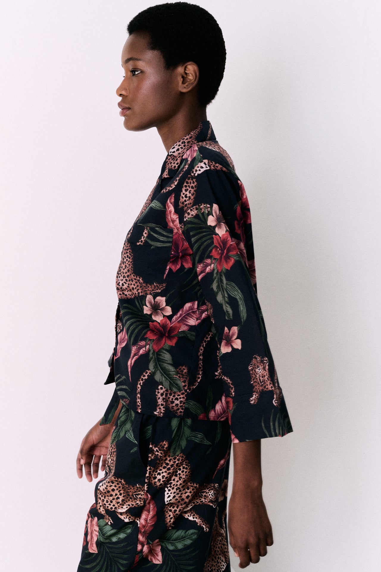 Boxy Shirt Soleia Leopard Print Multi