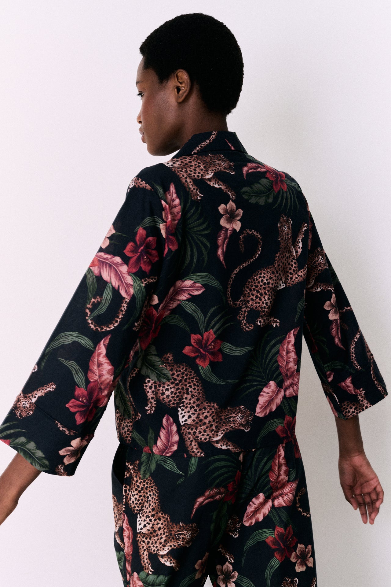 Boxy Shirt Soleia Leopard Print Multi