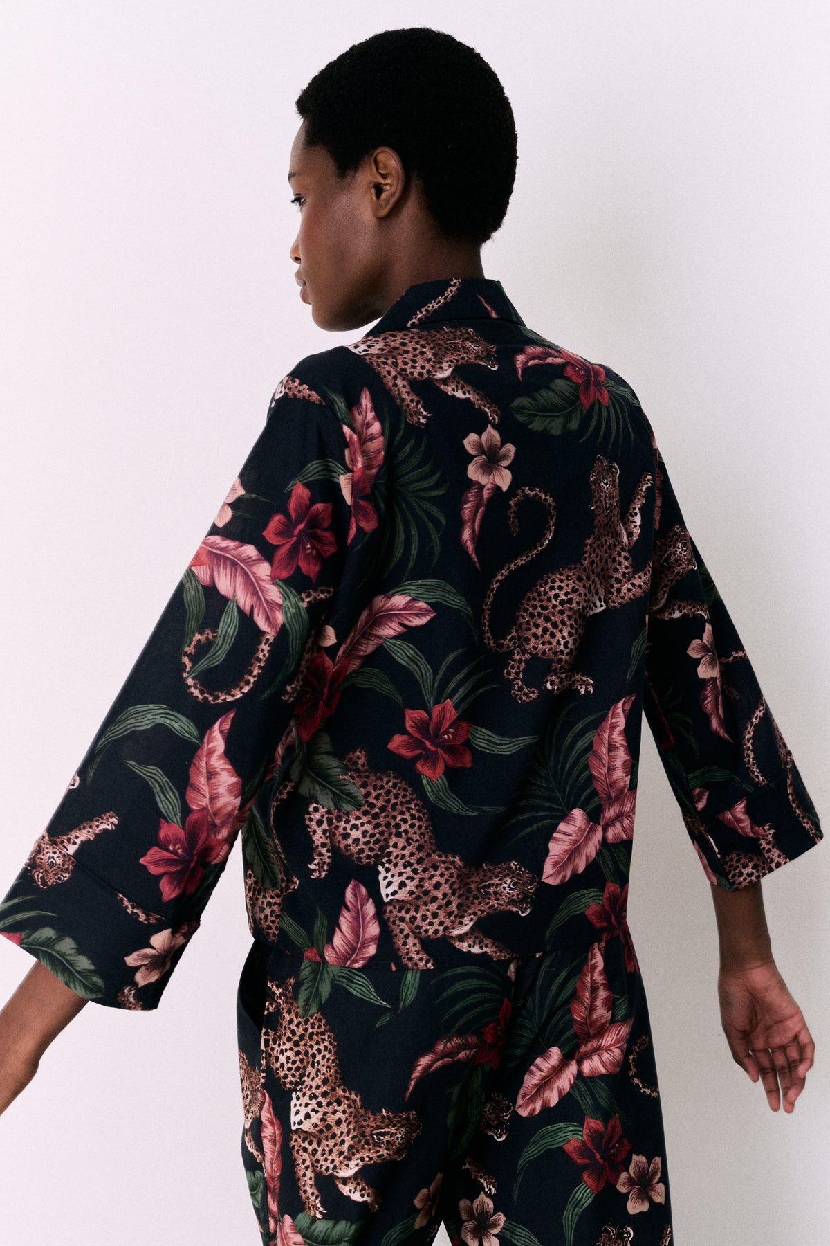 Boxy Shirt and Wide Leg Trouser Set Soleia Leopard Print Multi