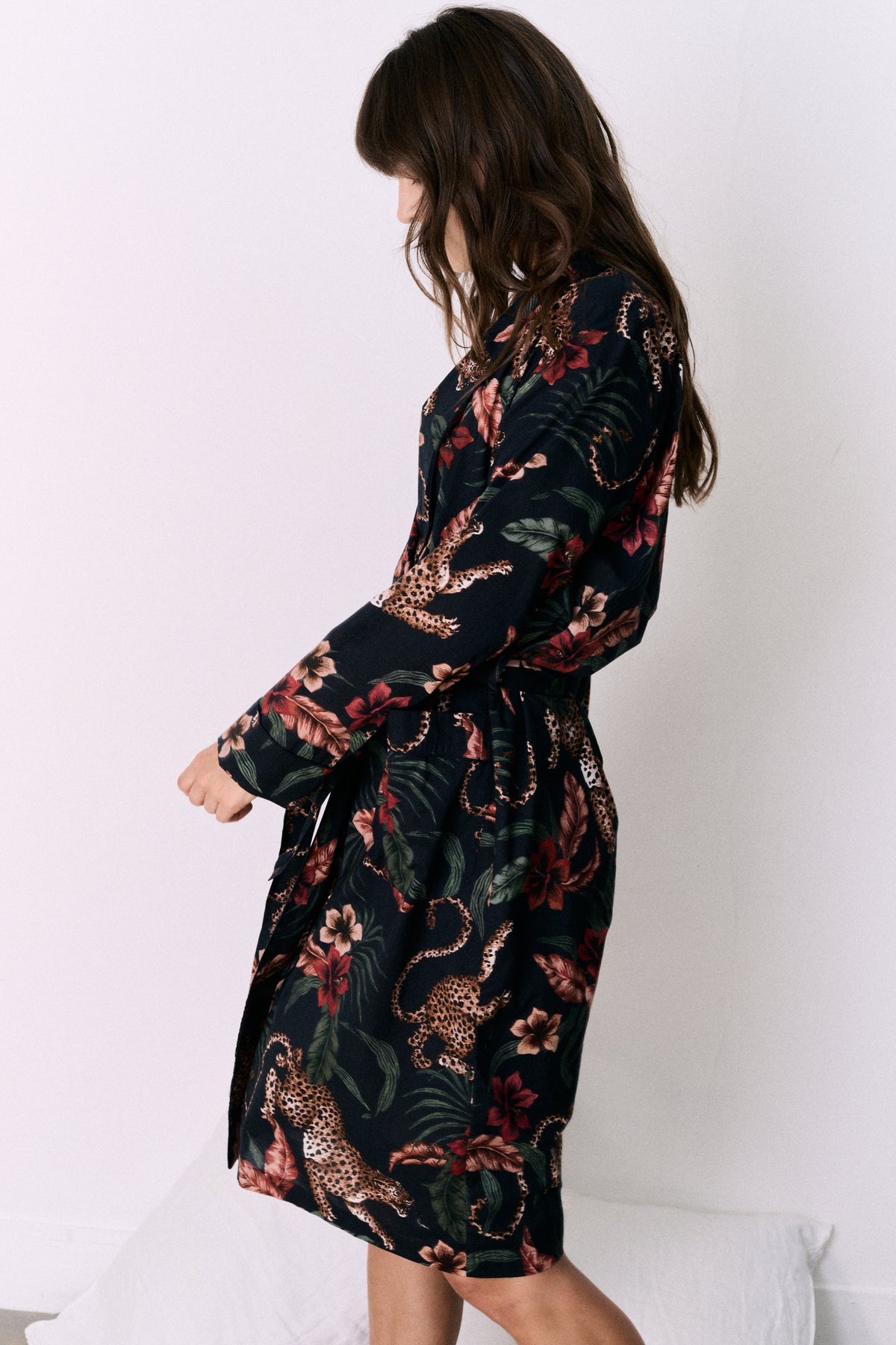Women's Robe Soleia Print Navy
