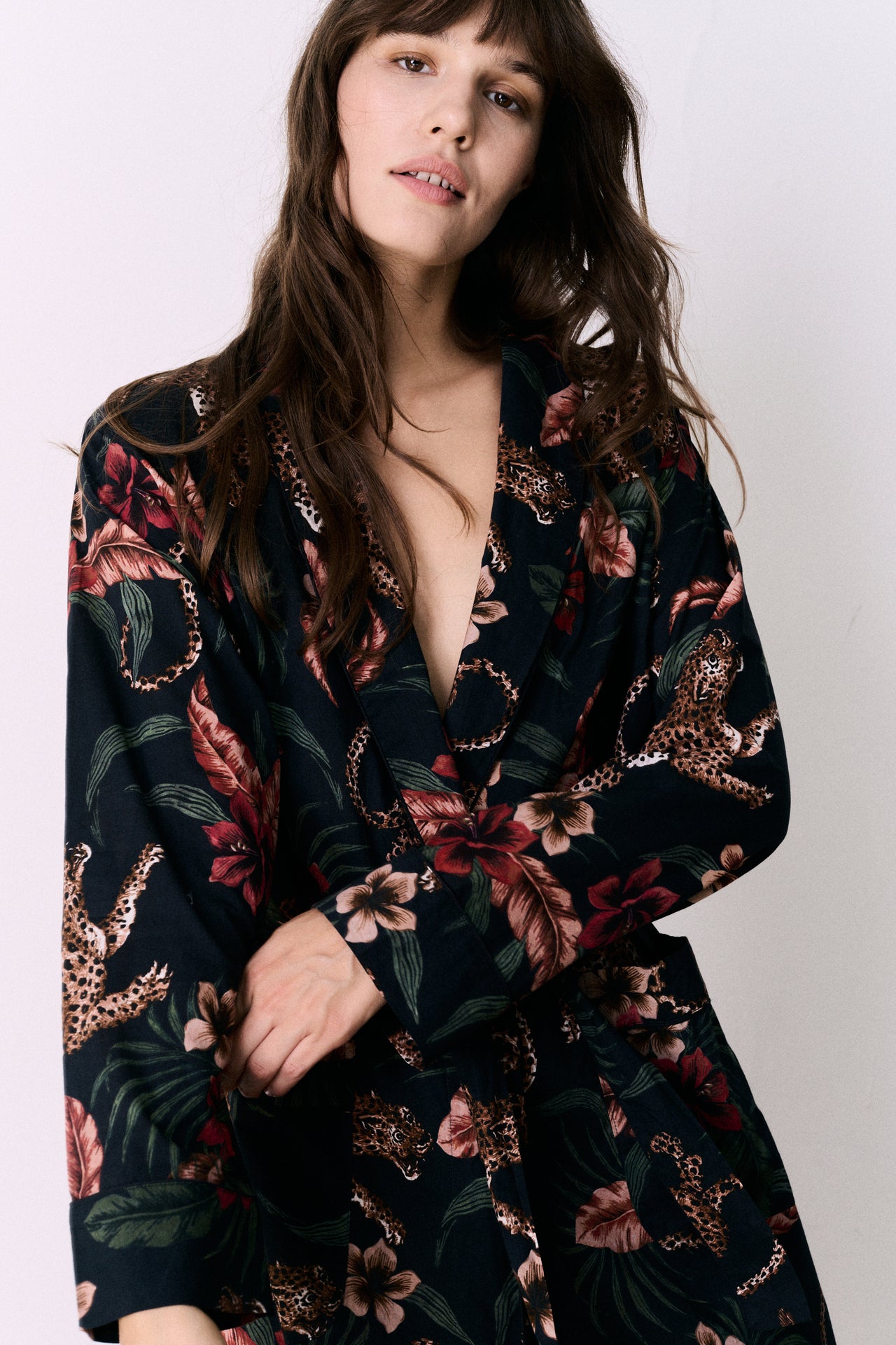 Women's Robe Soleia Print Navy