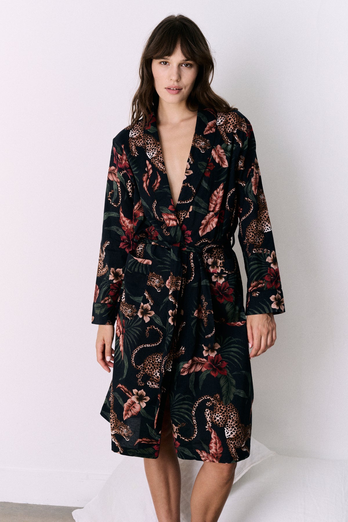 Women's Robe Soleia Print Navy