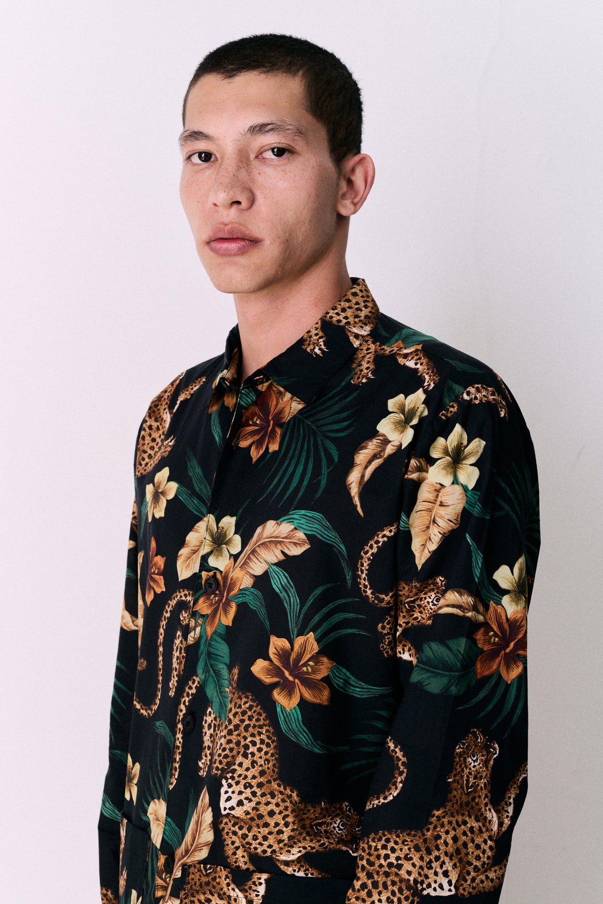 Men’s Pocket Pyjama Set Soleia Print Black/Yellow