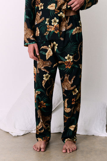 Men’s Pyjama Trousers Soleia Print Black/Yellow