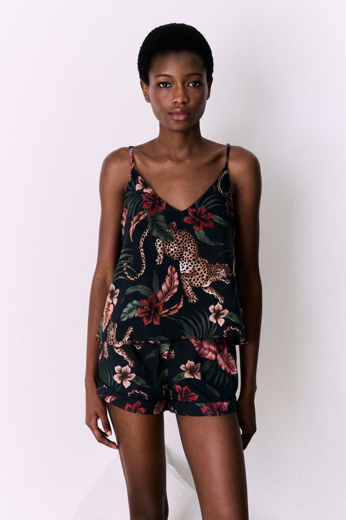 Pyjama Shorts Soleia Leopard Print Multi
