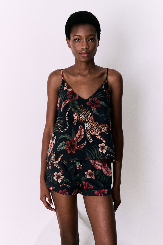 Pyjama Shorts Soleia Leopard Print Multi