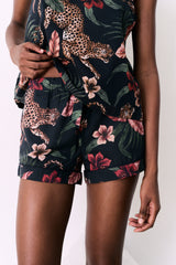 Pyjama Shorts Soleia Leopard Print Multi