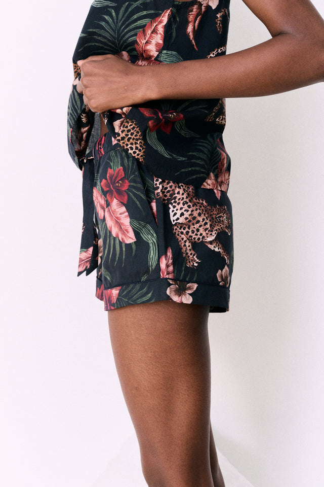 Pyjama Shorts Soleia Leopard Print Multi