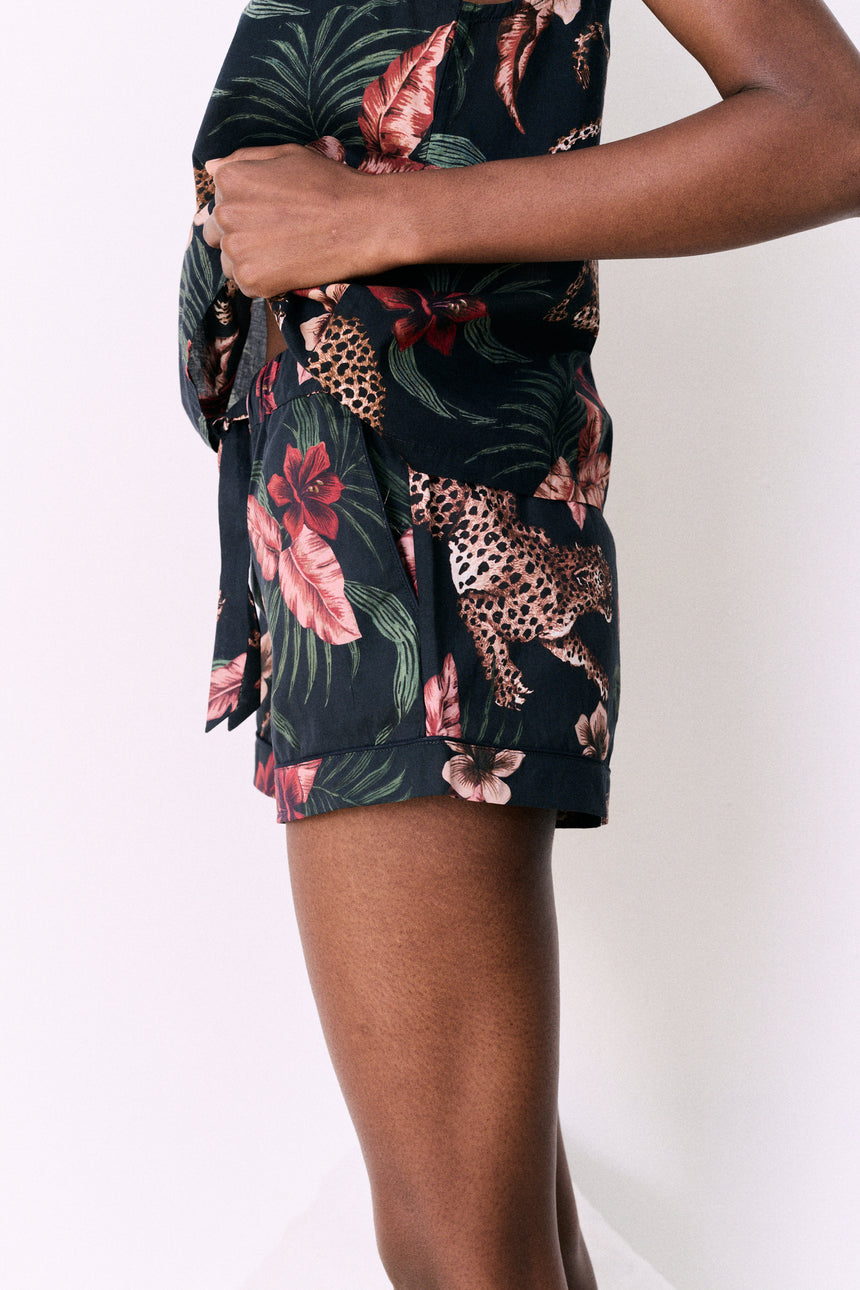 Pyjama Shorts Soleia Leopard Print Multi