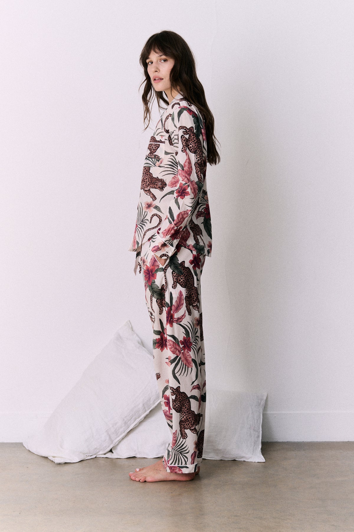 Long Pyjama Set Soleia Print Cream