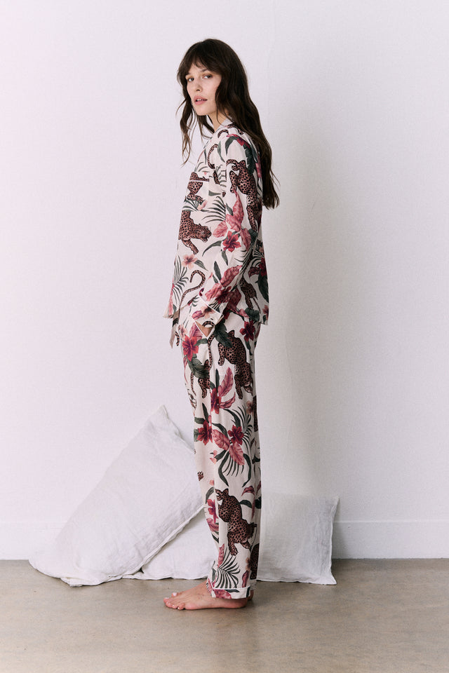 Long Pyjama Set Soleia Print Cream