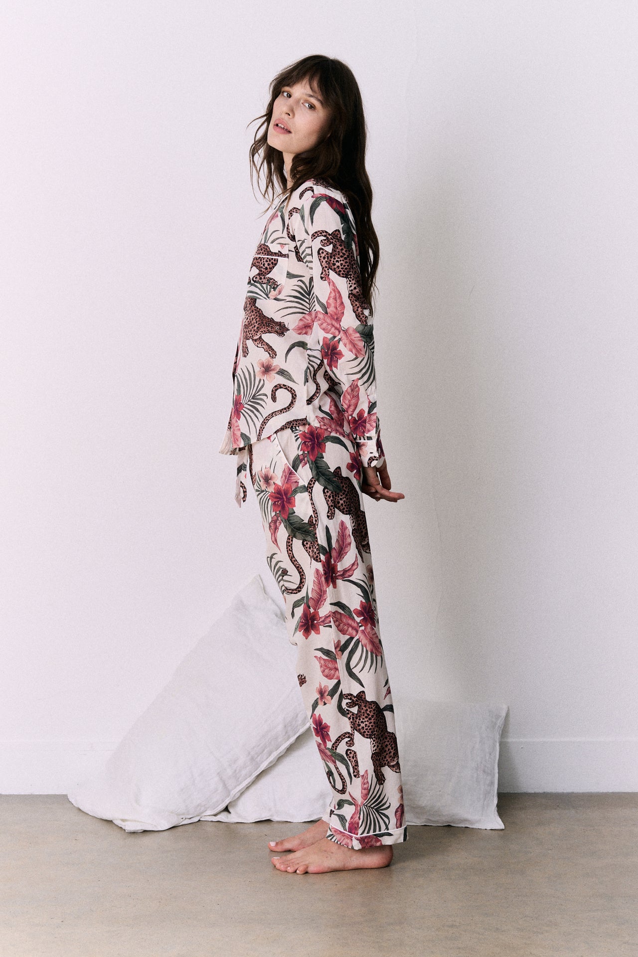 Long Pyjama Set Soleia Print Cream