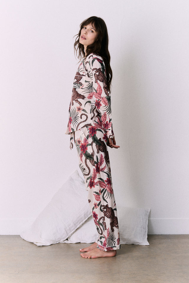 Long Pyjama Set Soleia Print Cream