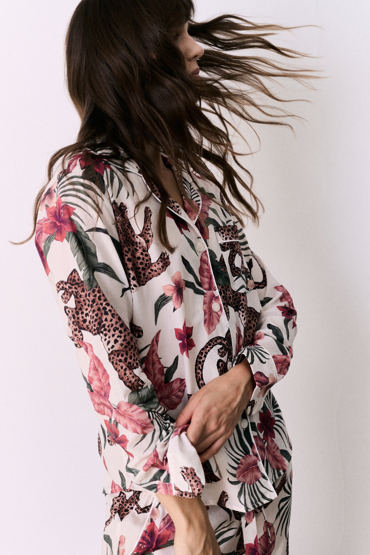 Long Pyjama Set Soleia Print Cream