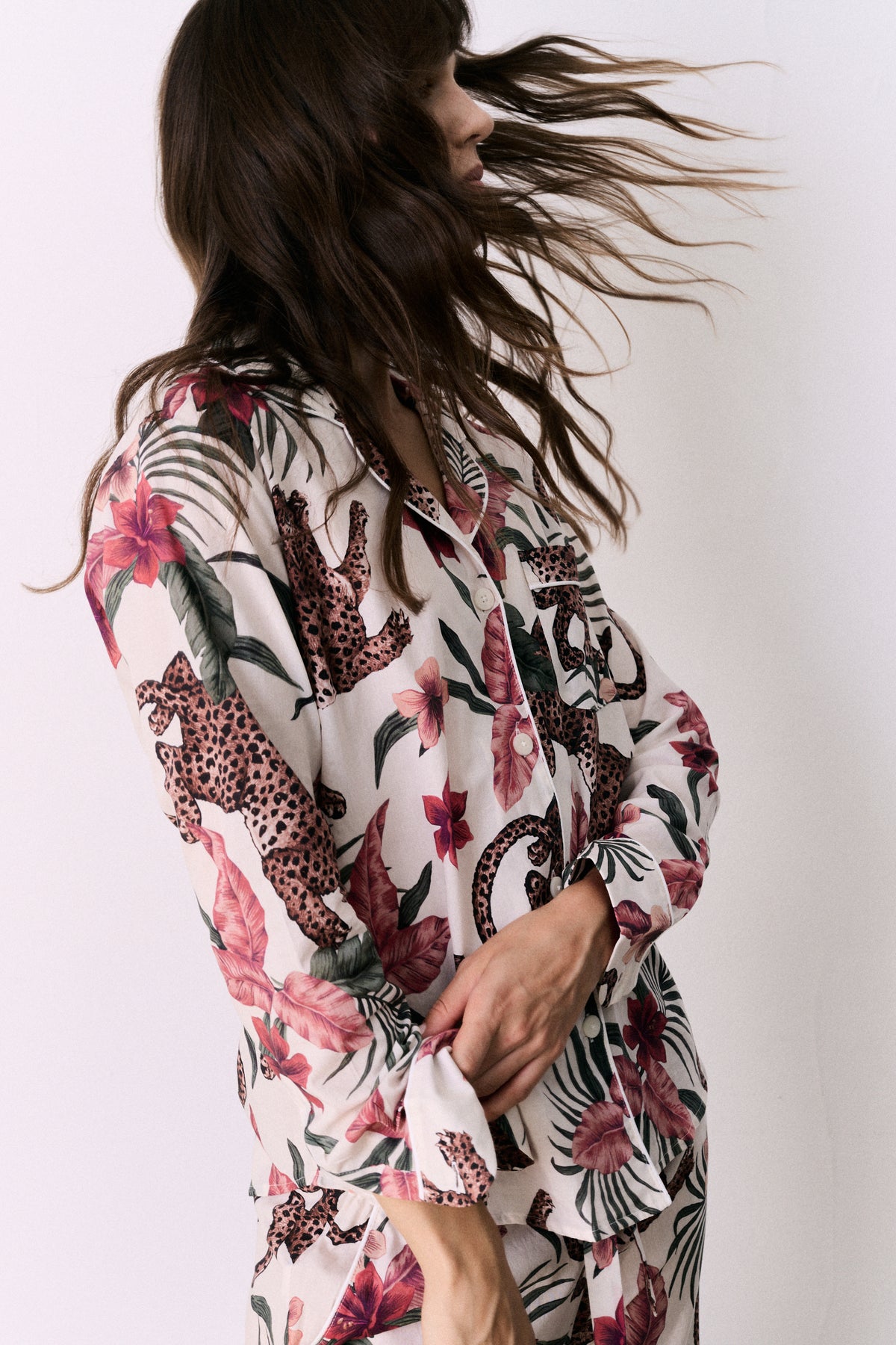 Long Pyjama Set Soleia Print Cream