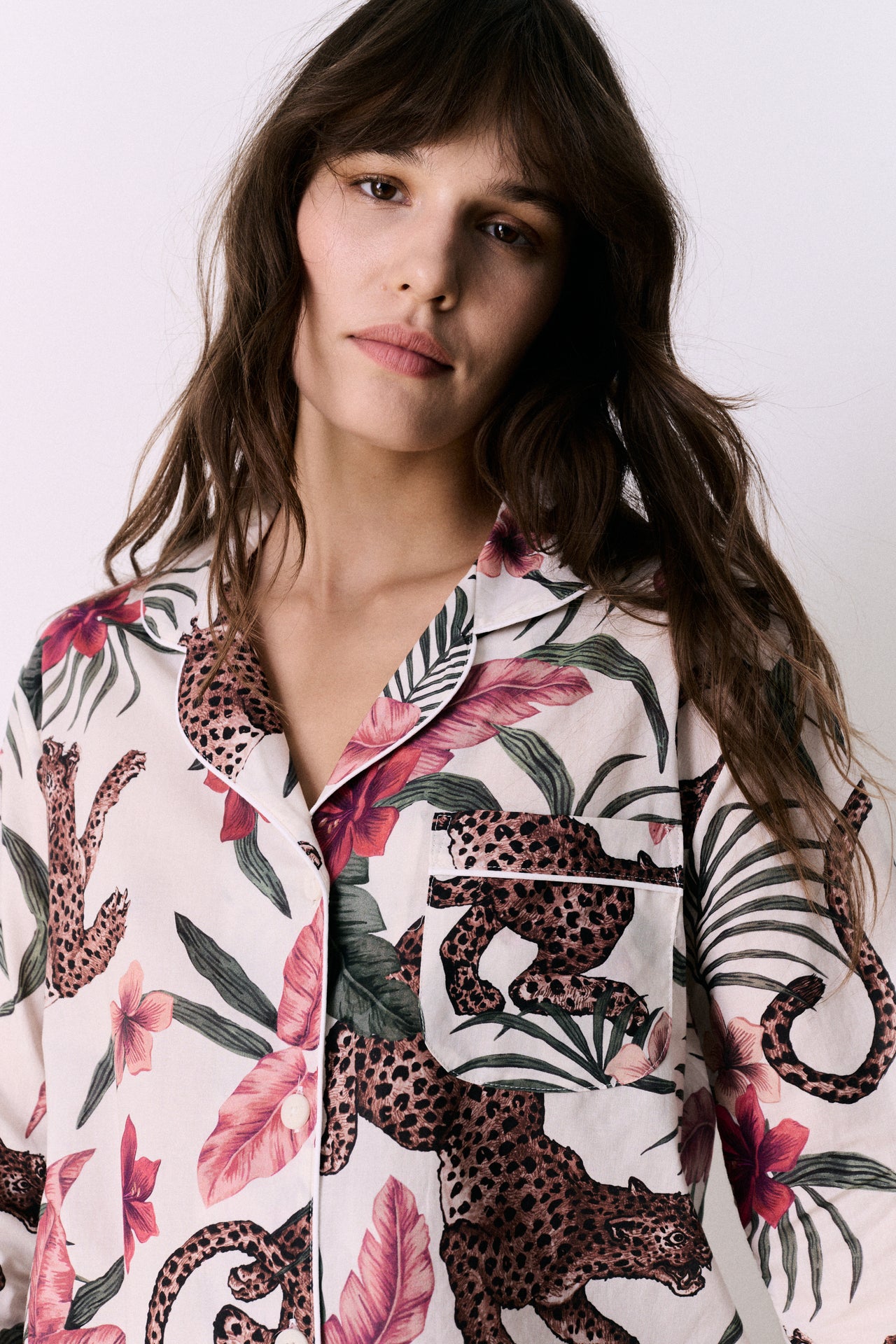 Long Pyjama Set Soleia Print Cream