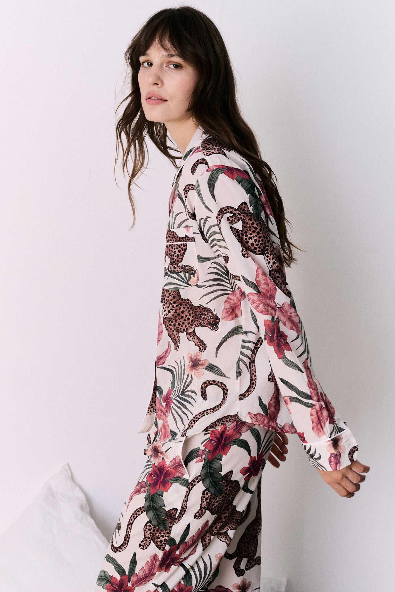 Long Pyjama Set Soleia Print Cream