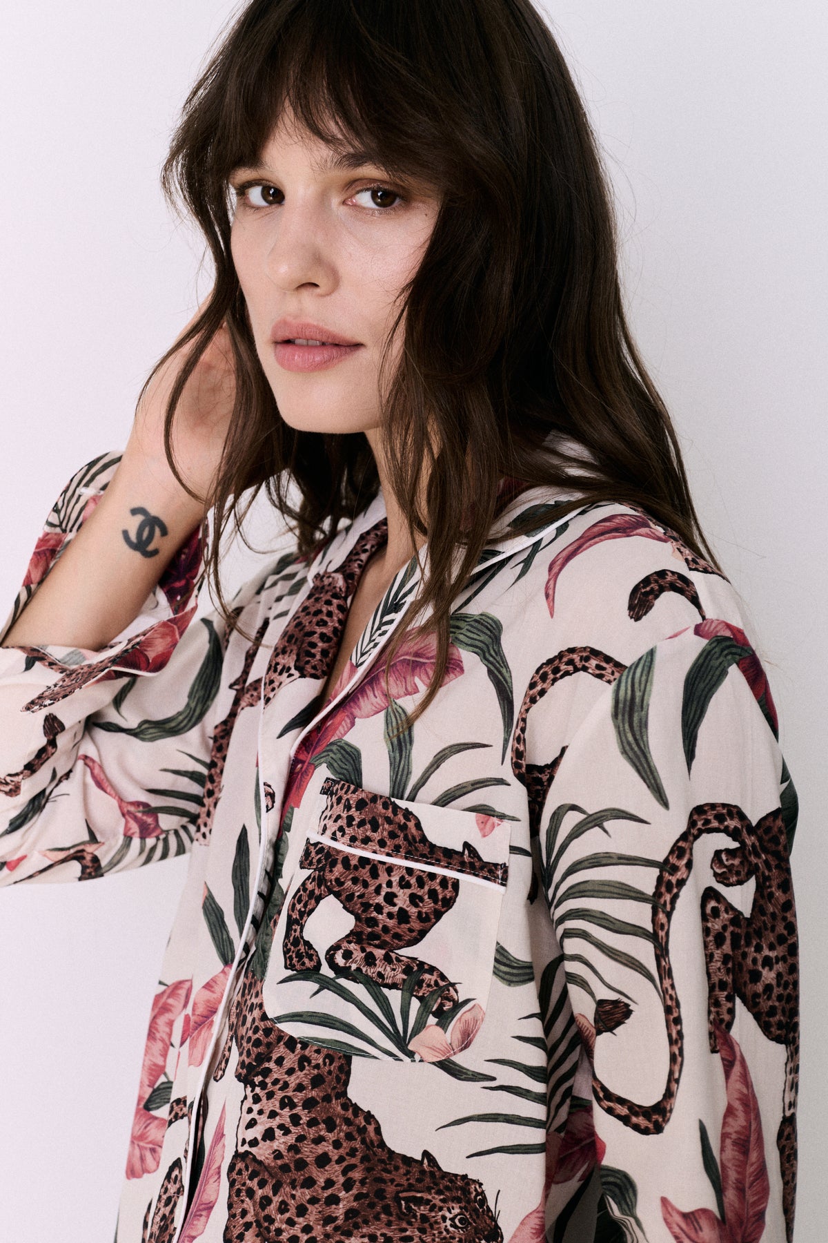 Long Pyjama Set Soleia Print Cream
