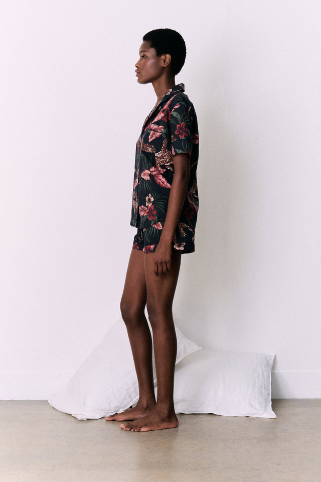 Short Pyjama Set Soleia Leopard Print Multi