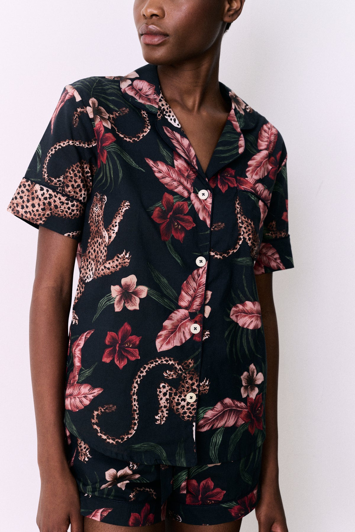 Short Pyjama Set Soleia Leopard Print Multi