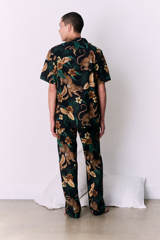 Men’s Pyjama Trousers Soleia Print Black/Yellow