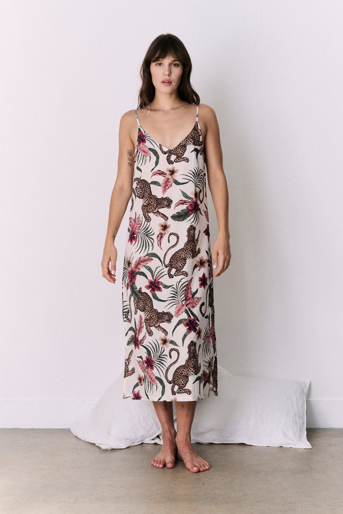 Slip Nightie Soleia Print Cream