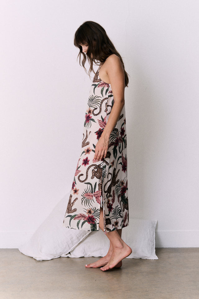 Slip Nightie Soleia Print Cream