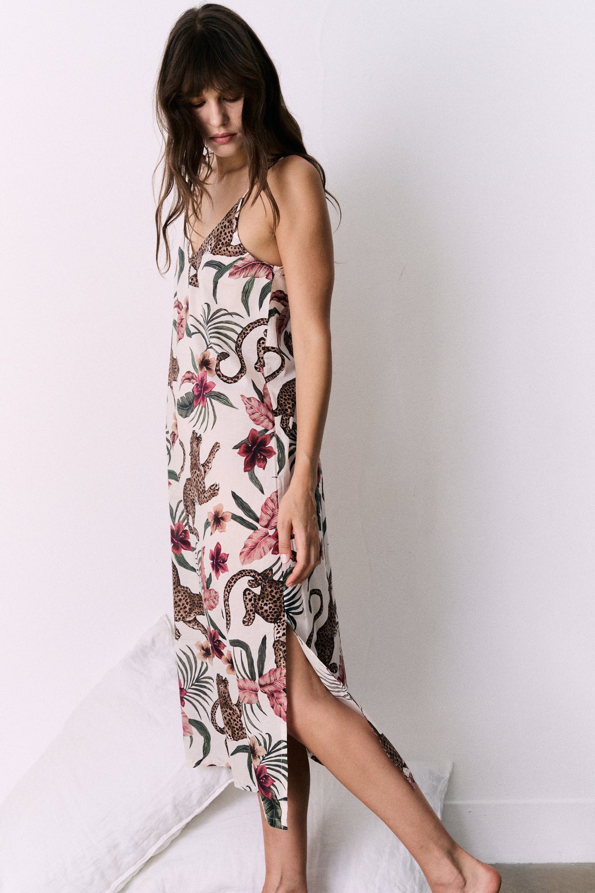 Slip Nightie Soleia Print Cream