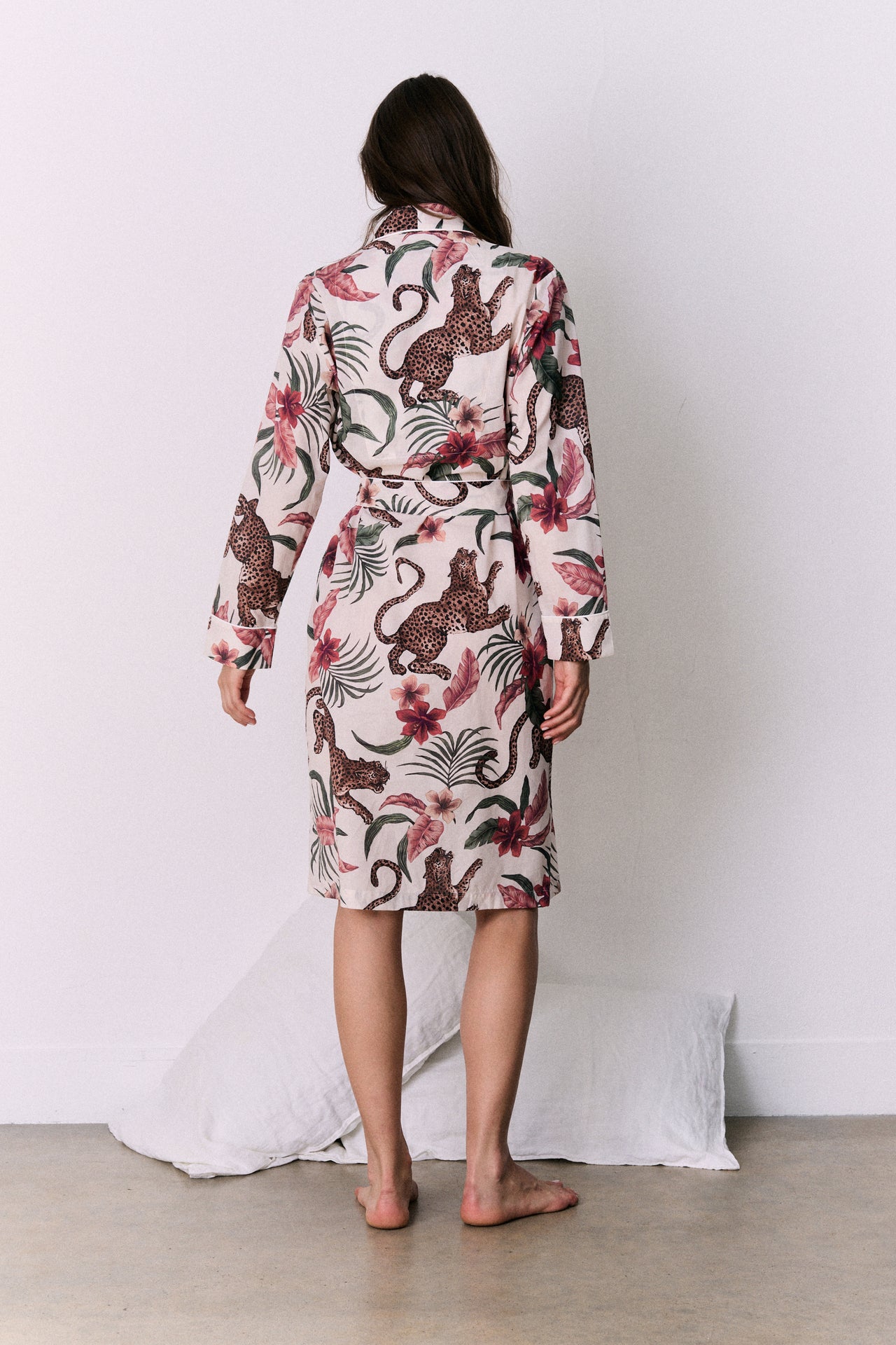Women's Robe Soleia Print Cream