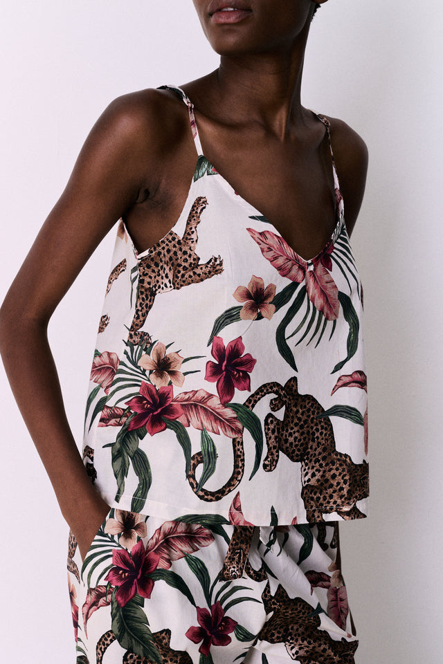 Cami Top Soleia Print Cream