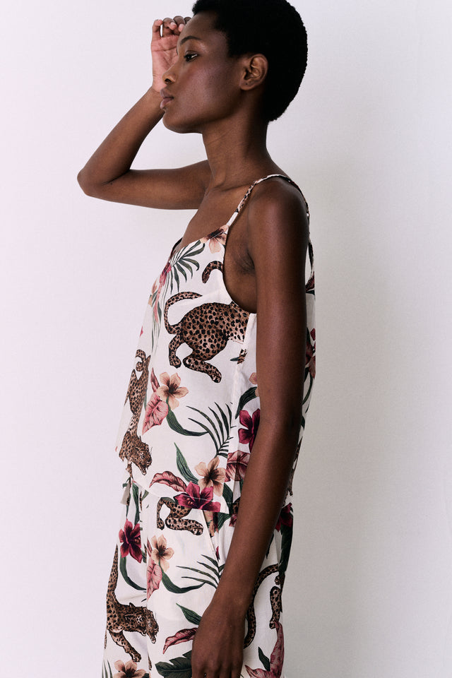 Cami Top Soleia Print Cream