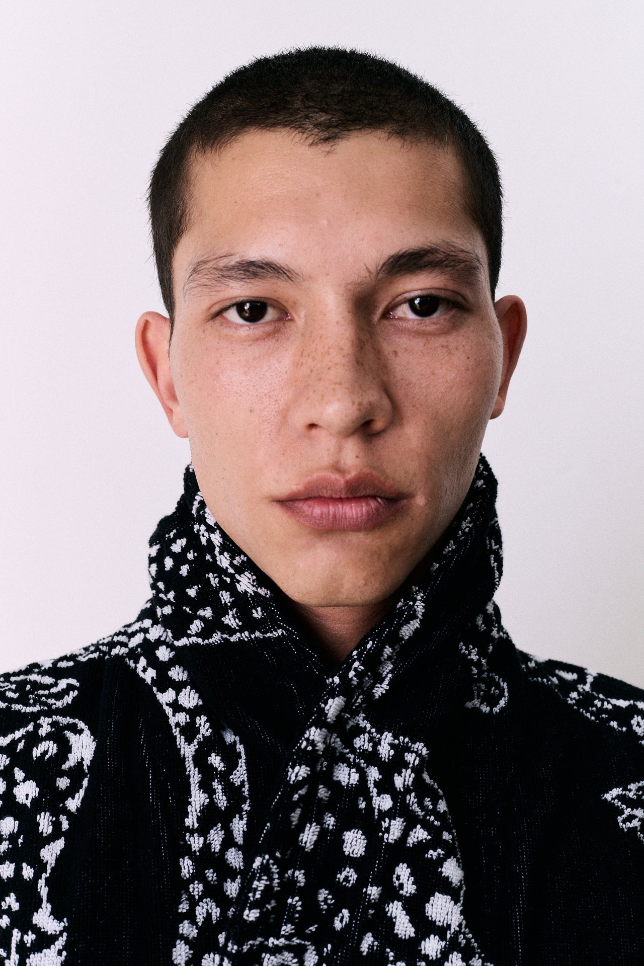 Unisex Towel Robe Jag Print Black
