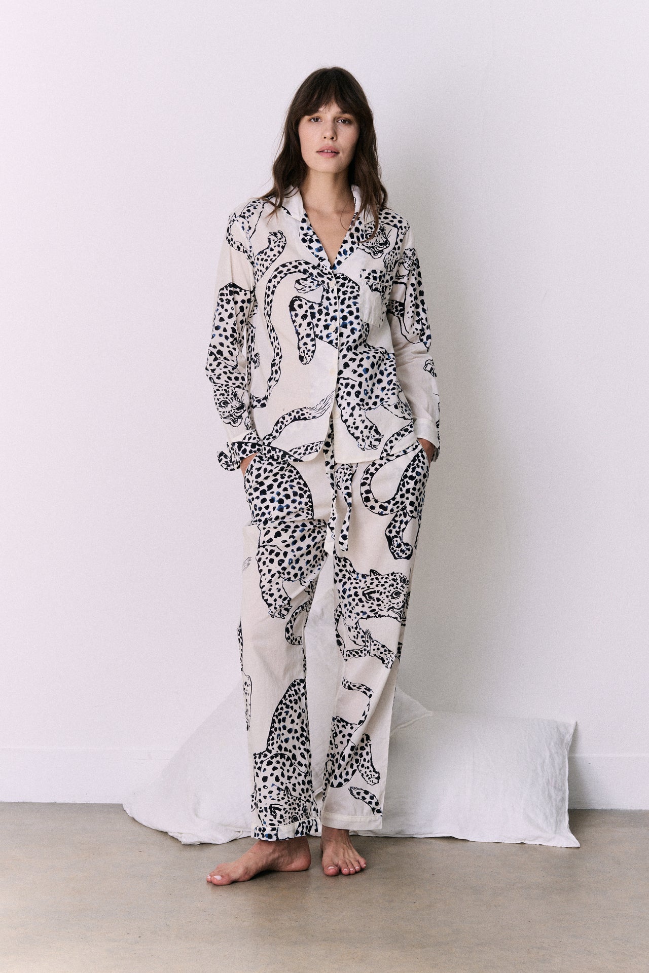 Long Pyjama Set The Jag Print Cream