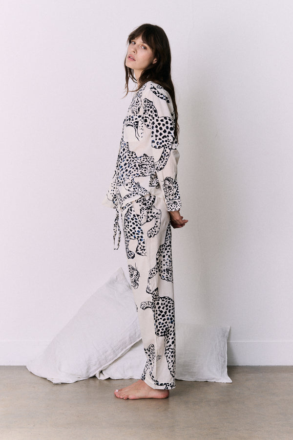 Long Pyjama Set The Jag Print Cream