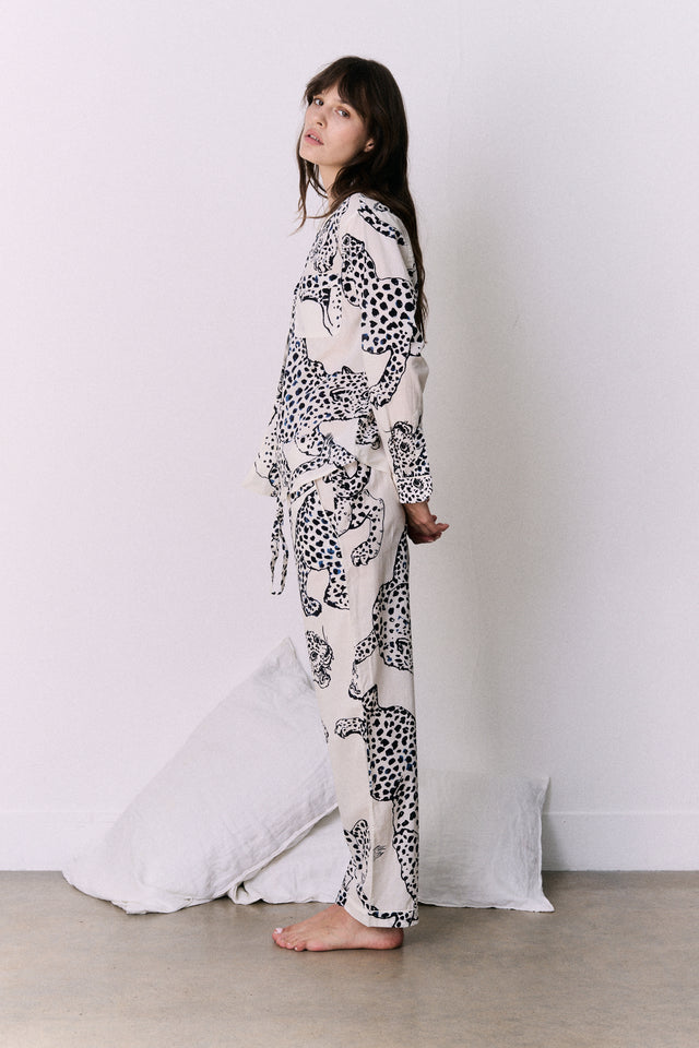 Long Pyjama Set The Jag Print Cream