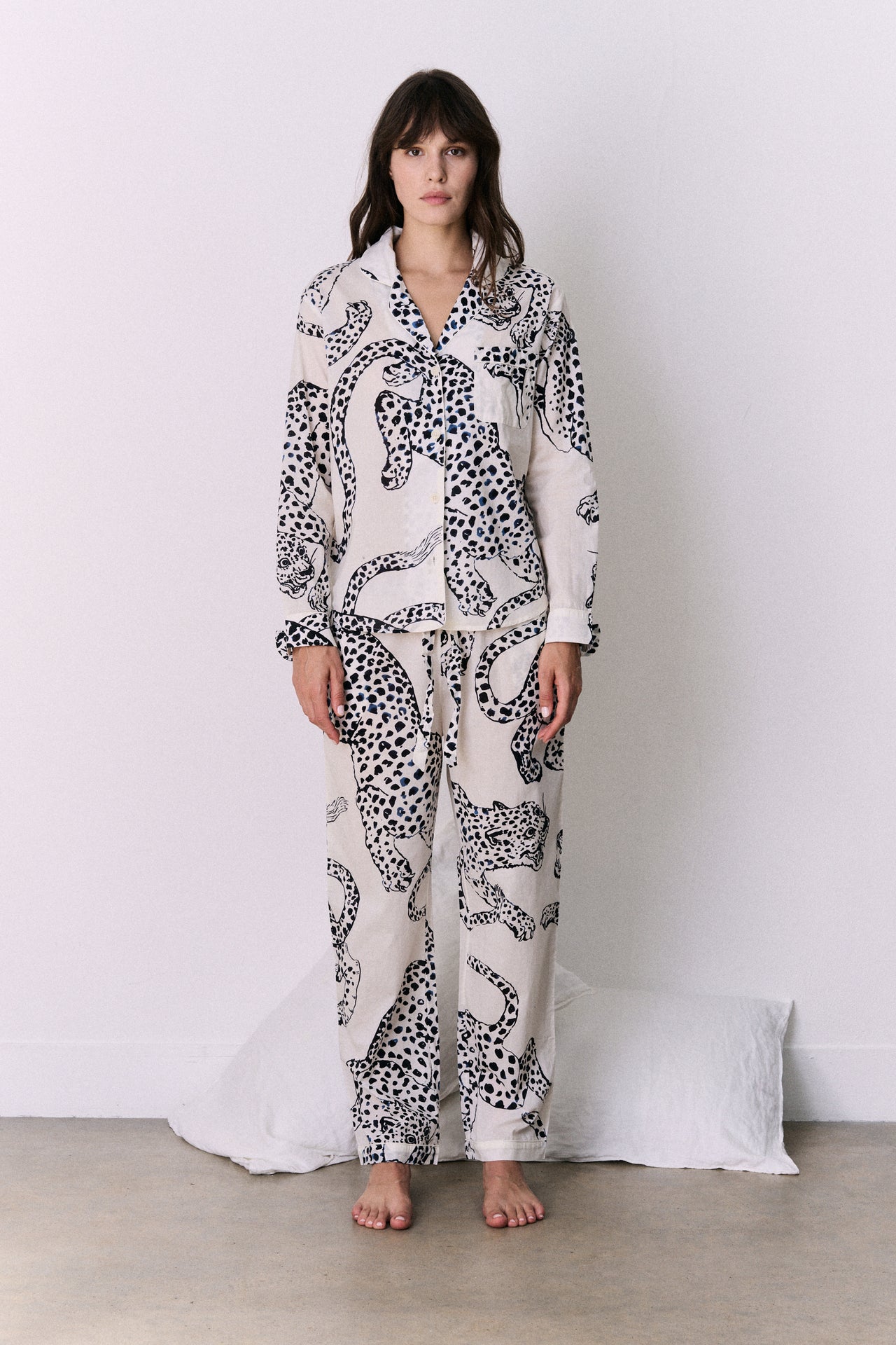 Long Pyjama Set The Jag Print Cream