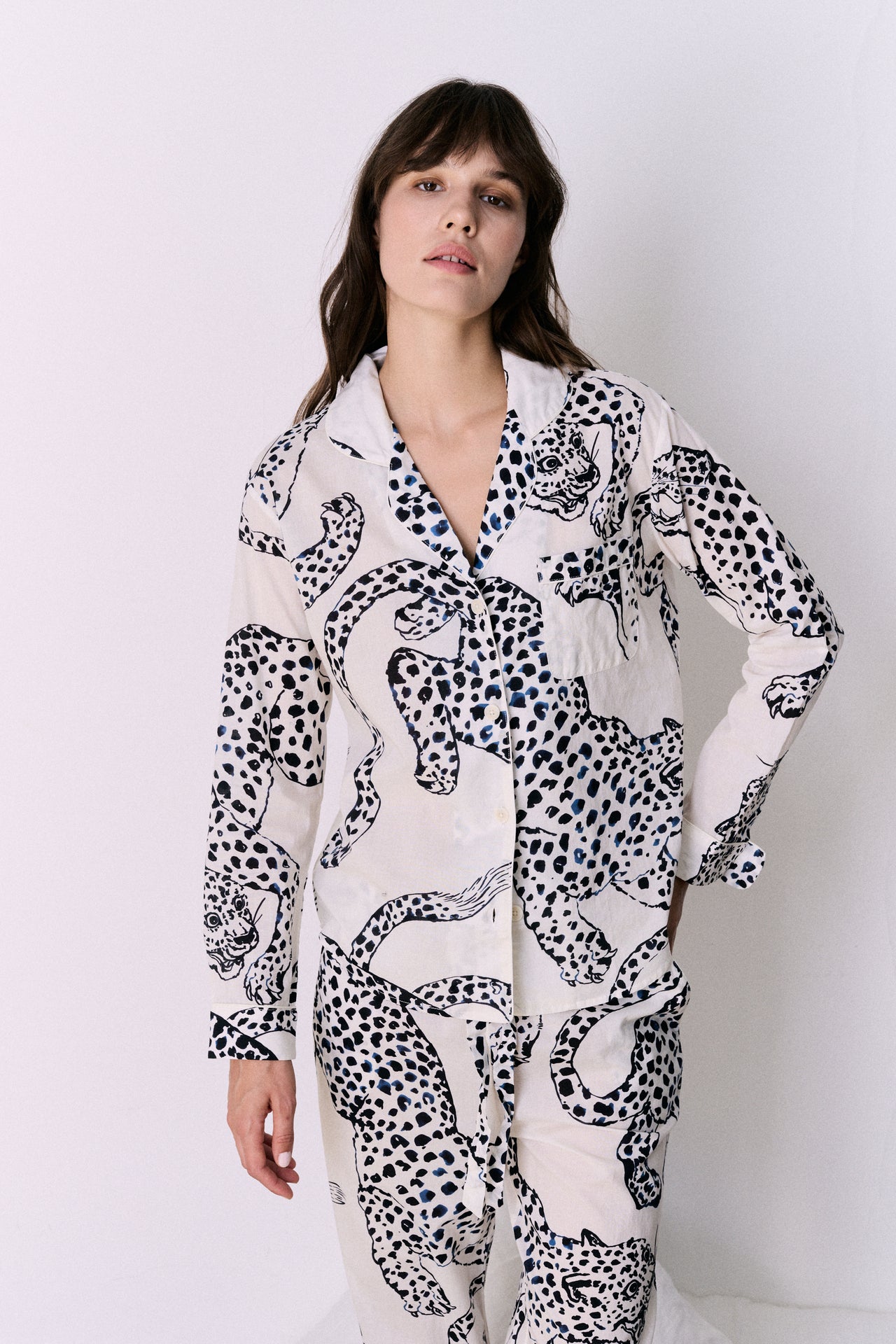 Long Pyjama Set The Jag Print Cream