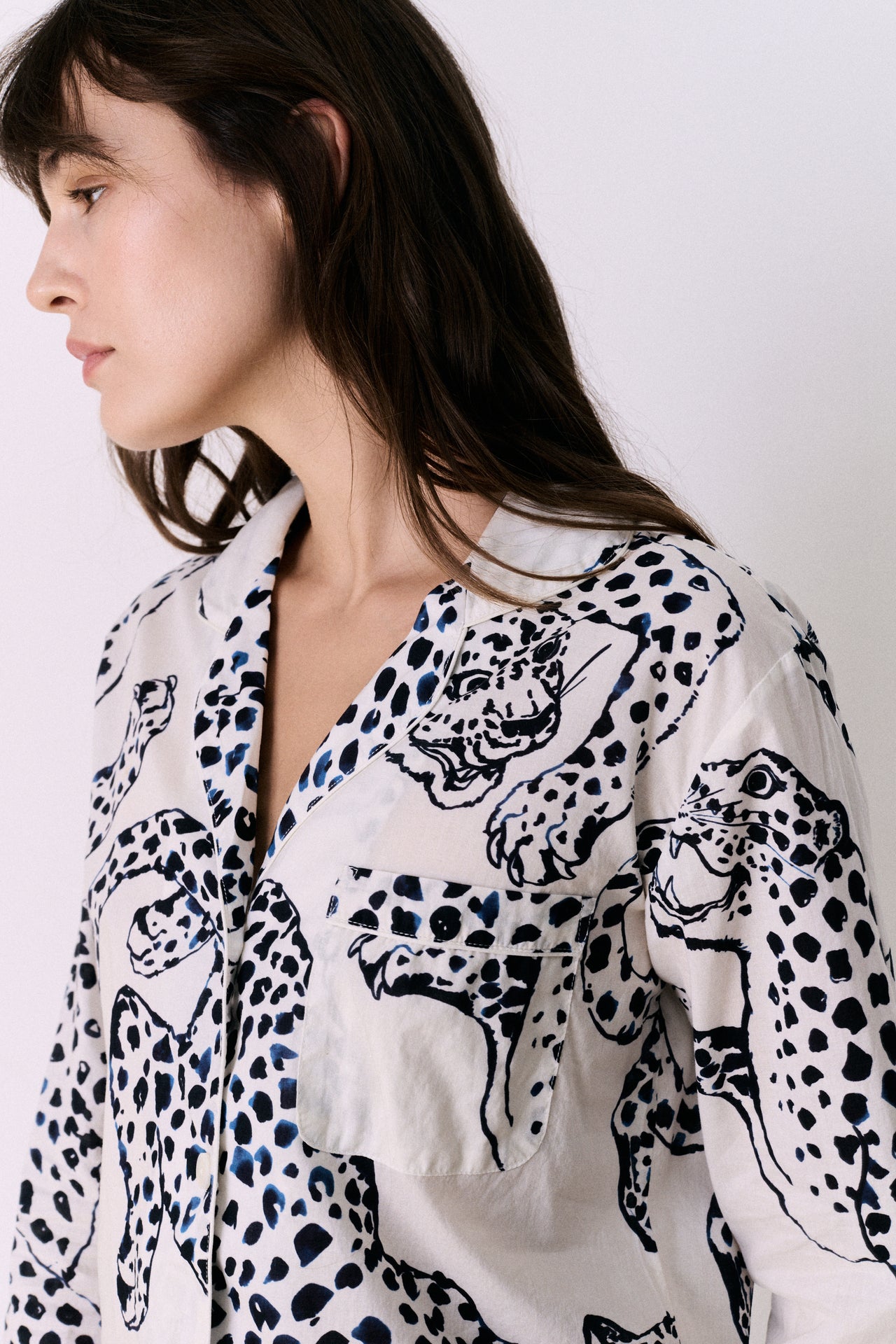 Long Pyjama Set The Jag Print Cream