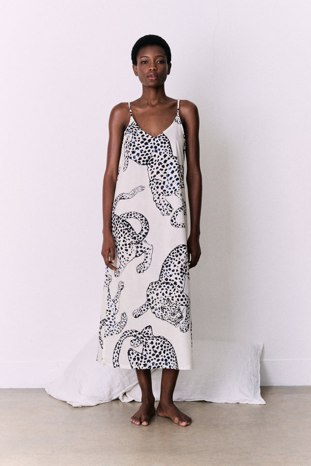 Slip Nightie The Jag Print Cream
