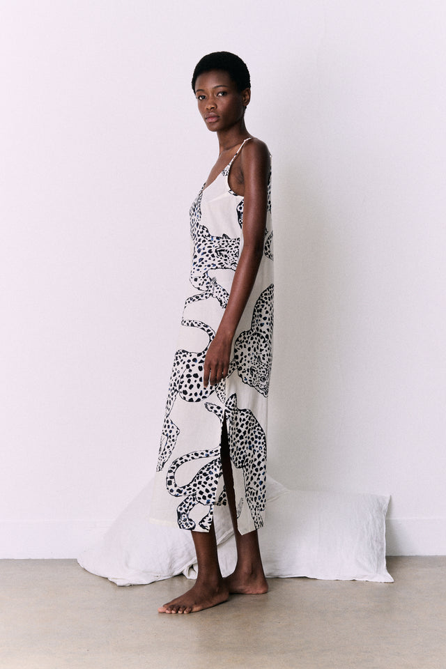 Slip Nightie The Jag Print Cream