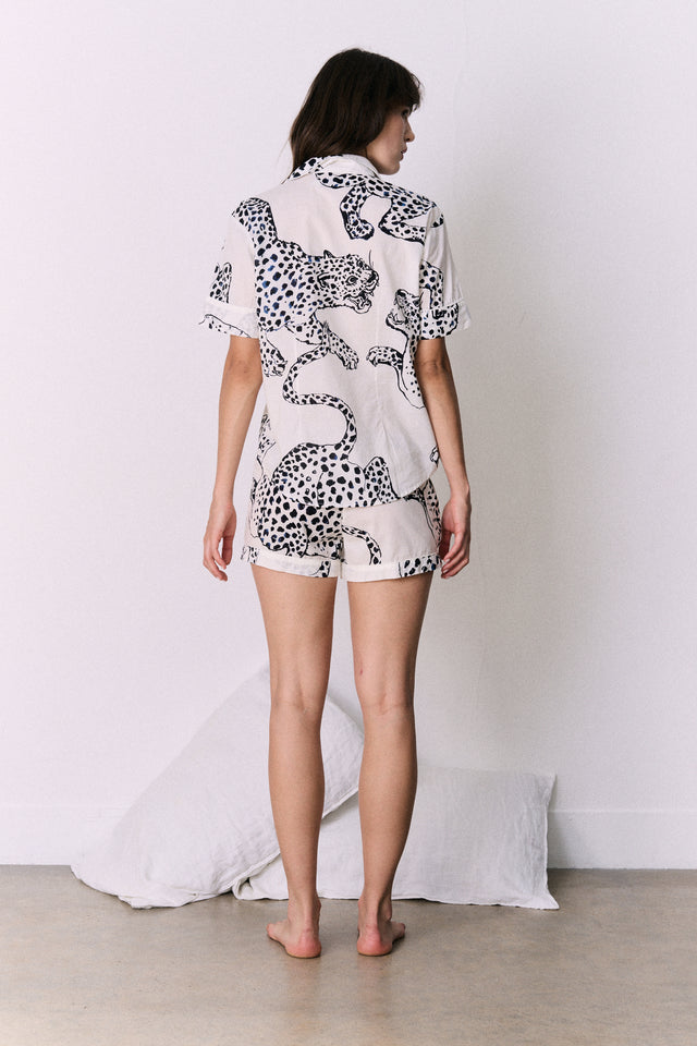 Pyjama Shorts The Jag Print Cream