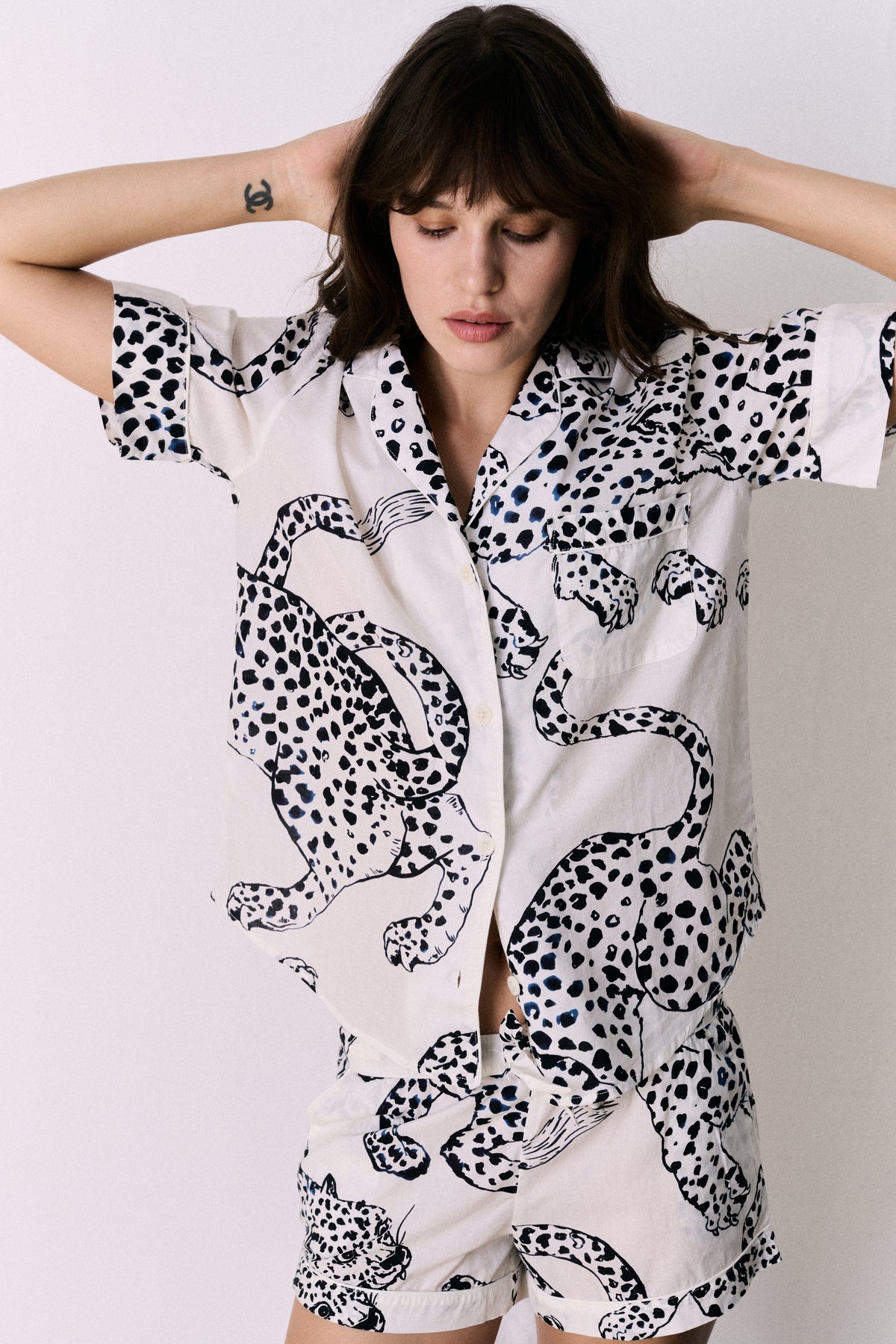 Short Pyjama Set The Jag Print Cream